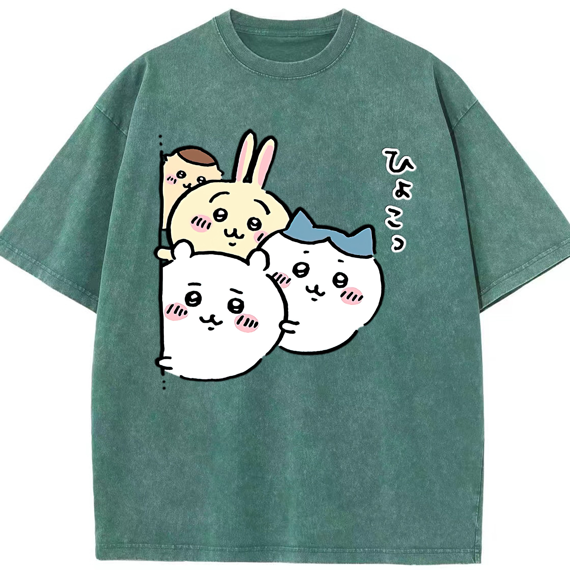 （画像用） ちいかわ ちいかわ Chii-kawa chiikawa 綿100% ヴィンテージ風 半袖Tシャツ（フロントプリント）